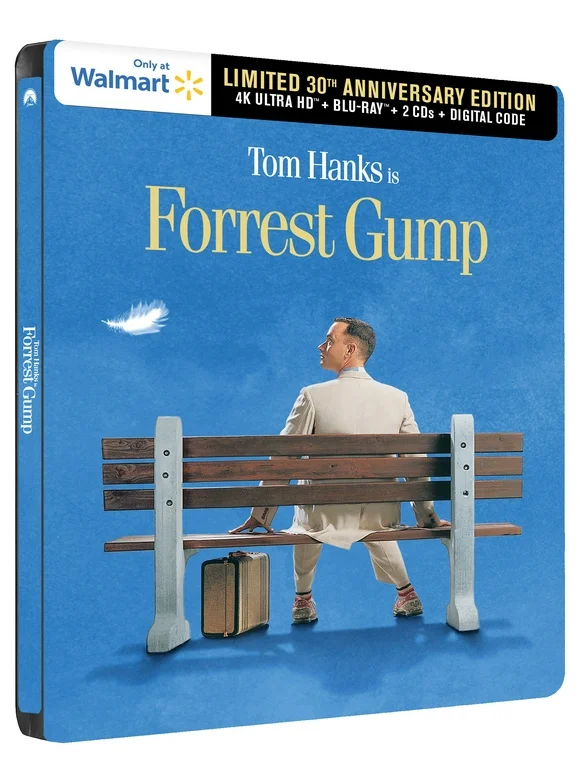 Forrest Gump 30th Anniversary (Steelbook) (4K Ultra HD + Blu-Ray + 2 CDs + Digital Copy) Just Deals Store Exclusive