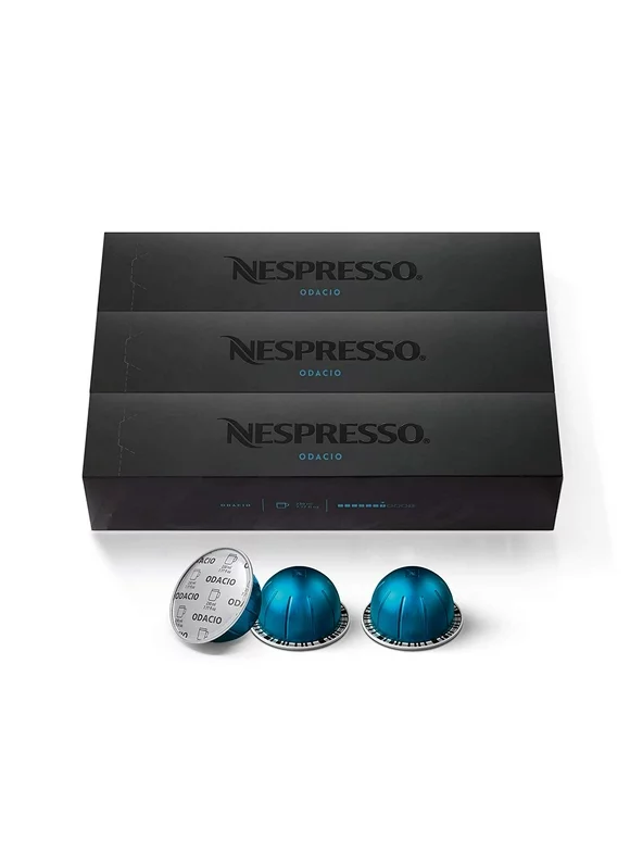 Nespresso Capsules VertuoLine, Odacio, Dark Roast Coffee, 30 Count Coffee Pods, Brews 7.8oz