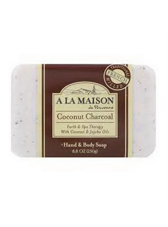 A La Maison Bar Soap, Coconut Charcoal, 8.8 Oz