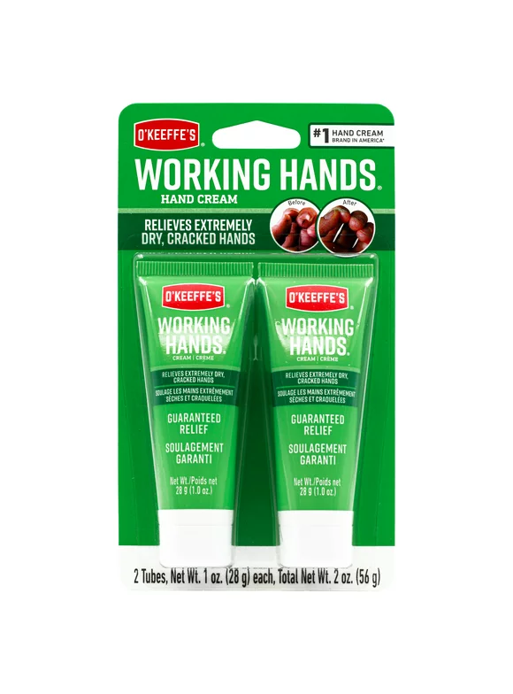 O'Keeffe's Working Hands Moisturizing Hand Cream, 1 oz Tube Twin Pack