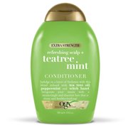 OGX Extra Strength Refreshing Scalp + Teatree Mint Conditioner, Invigorating Conditioner with Tea Tree & Peppermint Oil & Witch Hazel, Paraben-Free, Sulfate-Free Surfactants, 13 fl. oz