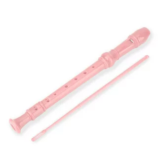 WALFRONT 8 Holes High Pitch Soprano Flute Recorder for Beginners Kids Students Instruments Reed Pipe, Pink