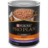 (12 Pack) Purina Pro Plan High Protein Grain Free Dog Food Pate , COMPLETE ESSENTIALS Turkey & Sweet Potato Entree, 13 oz. Cans