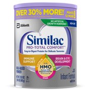 Similac Pro-Total Comfort* Infant Formula with Iron, 4 Count, 29.8 oz Cans