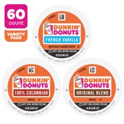 Dunkin' Best Sellers Coffee Variety Pack, 60 K Cups for Keurig Coffee Makers (Packaging May Vary)
