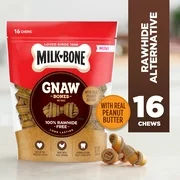 Milk-Bone Gnaw Bones Chews, Peanut Butter, Rawhide-Free Long-Lasting Chews (Various Sizes)