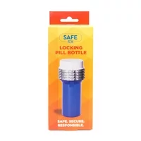 Safe Rx Locking Pill Bottle (Large) | Mini-Safe Pill Bottle | Combination Lock | Secure Medications or Small Valuable Items | Certified Child-Resistant, Senior-Friendly | 5.4 x 2 (1-Pack)
