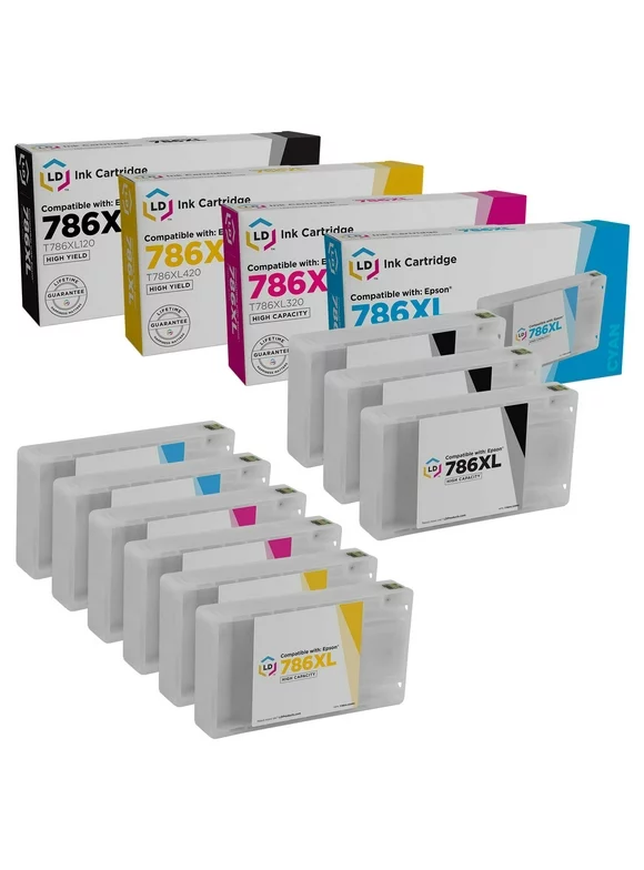 LD Products Ink Cartridge Replacement for Epson 786XL High Yield (3 Black, 2 Cyan, 2 Magenta, 2 Yellow, 9-Pack) for use in WF-4630, WF-4640, WF-5110, WF-5190, WF-5620, WF-5690
