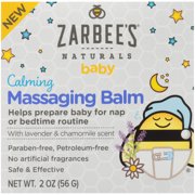 Zarbee's Naturals Baby Calming Massage Balm, Lavender & Chamomile, 2 oz