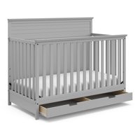 Storkcraft Homestead 4-in-1 Convertible Crib with Drawer, Pebble Gray