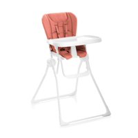 Joovy Nook High Chair, Compact Fold, Swing Open Tray, Coral