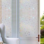1Pcs 24"x47" 3D Privacy Window Films Frosted Film Sticker Non Adhesive Static Cling Reusable Glass Film for Home OFFICE, Reusable Film