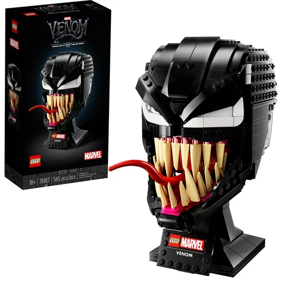 LEGO Marvel Spider-Man Venom Mask Set 76187 Collectible Set - Model Kit for Adults to Build, Home Dcor Creative Display, Movie Inspired Gift Idea for Adults