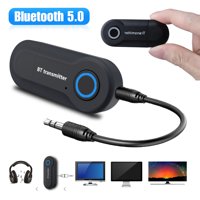 TSV Bluetooth Wireless Audio Transmitter for TV, PC, Computer, CD Player, iPod, Music Player - Portable USB Bluetooth 5.0 Music Transmitter 3.5mm Adapter for Home Car Stereo Equipment, Plug&Play