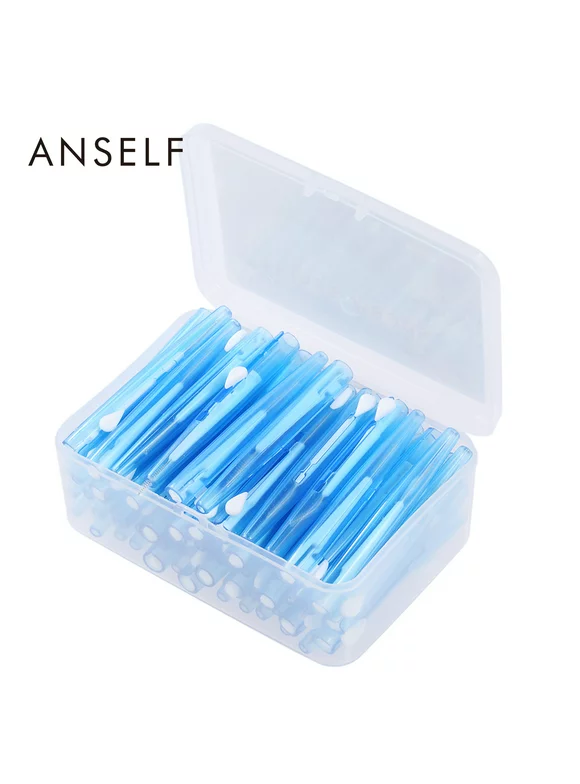 Anself 60Pcs/Box Floss Picks Refill Inter- Brush Stick Toothpick Flosser for Oral Deep Health Care