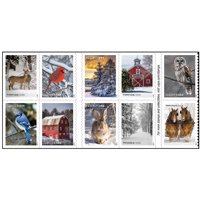 Winter Scenes USPS Forever Postage Stamps Book of 20 First Class US Postal Holiday Celebrations Wedding Celebration Anniversary Traditions (20 Stamps)