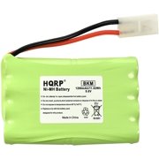 HQRP Compact Battery Pack NI-MH 9.6V 1200mAh Rechargeable with Standard Tamiya Connector for RC Car Boats Robots Hobby
