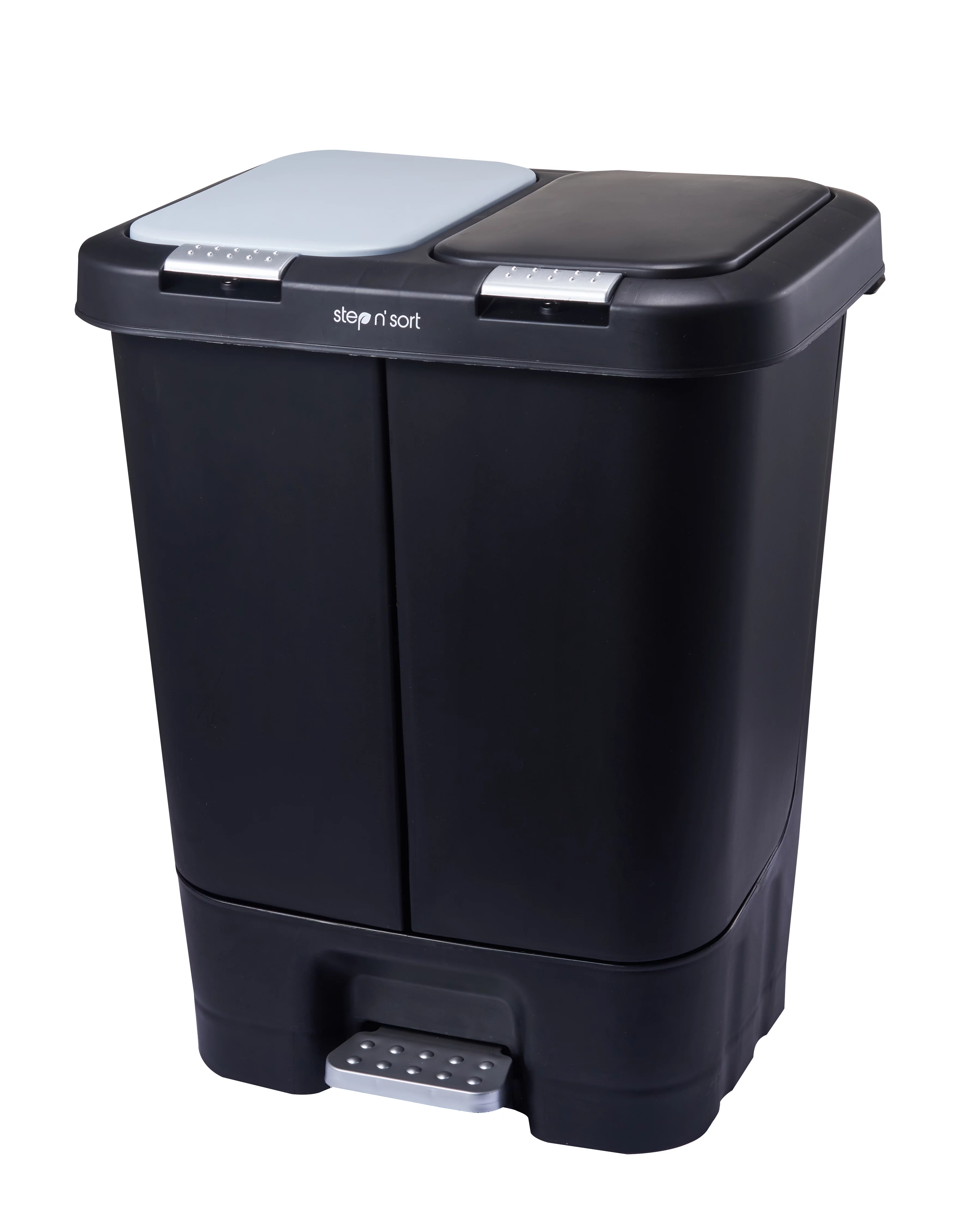 The Step N Sort 11 Gallon, Dual Trash and Recycle Bin with Slow Close Lid (Multiple Colors)