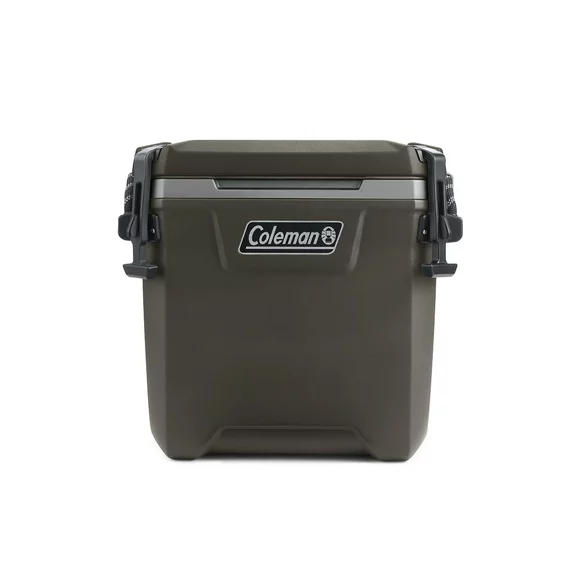 Coleman Convoy Series, 28 Quart, Portable Hard Cooler, Brown Walnut Color, High Performance Ice Chest
