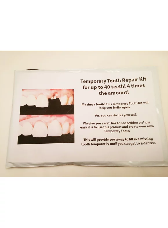 Temporary tooth repair kit dental fix missing up to 40 teeth! 4 times amount!