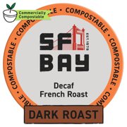 SF Bay Coffee DECAF French Roast 36 Ct Natural Water Processed Dark Roast Compostable Coffee Pods, K Cup Compatible including Keurig 2.0
