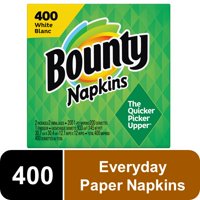 Bounty Everyday Paper Napkins, White, 400 Count Napkins