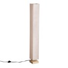 HomCom 48" Modern Free Standing Rectangle Floor Lamp With Linen Shade - Beige