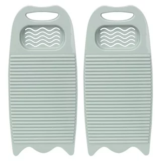 2pcs Plastic Washboard Wavy Clothing Washboard Scrubbing Clothes Mats for Home