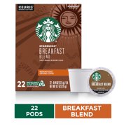 Starbucks Medium Roast K-Cup Coffee Pods  Breakfast Blend for Keurig Brewers  1 box (22 pods)