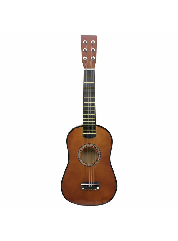 23" Folk Acoustic Guitar for Beginners Kids Boys Girls 6 String Acoustic Guitar Toy Wood Small Practice Guitar Music Instrument