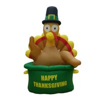6' Air blown Inflatable Thanksgiving Turkey in Pot