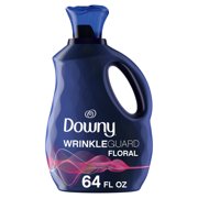 Downy WrinkleGuard Liquid Fabric Softener and Conditioner, Floral, 64 Fl Oz
