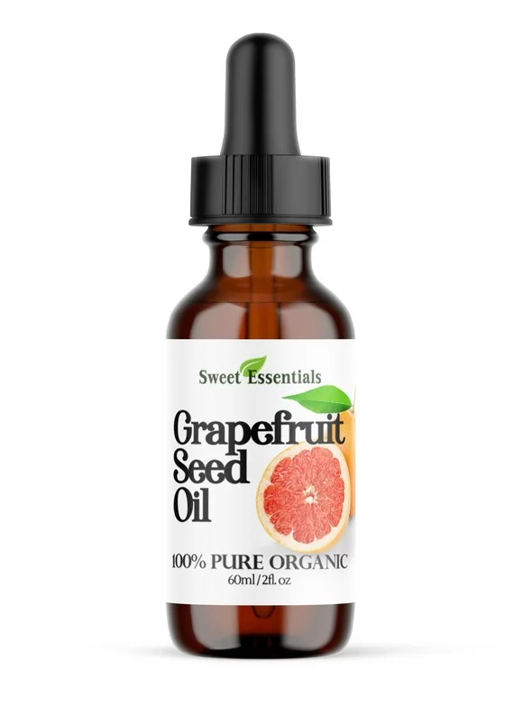 Premium Organic Grapefruit Seed Oil | 2oz Glass Bottle | Imported From Italy | 100% Pure | Carrier Oil | Cold Pressed