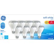 GE LED 10-Watt (65W Equivalent) Soft White, BR30 Indoor Floodlight Bulbs, E26 Medium Base, 13-Year Life, 8pk