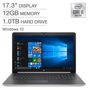 HP 17.3" Non-touch Laptop i5-1035G1, 1TB Hard Drive, 12GB Memory, DVD Writer, Backlit Keyboard, Windows 10 - 17-by3053cl