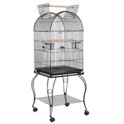 Large Metal Bird Cage Parrot Aviary Cage with Wheels