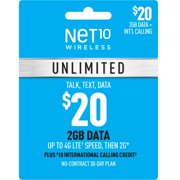 Net10 $20 Unlimited 30 Days Plan (Email Delivery)