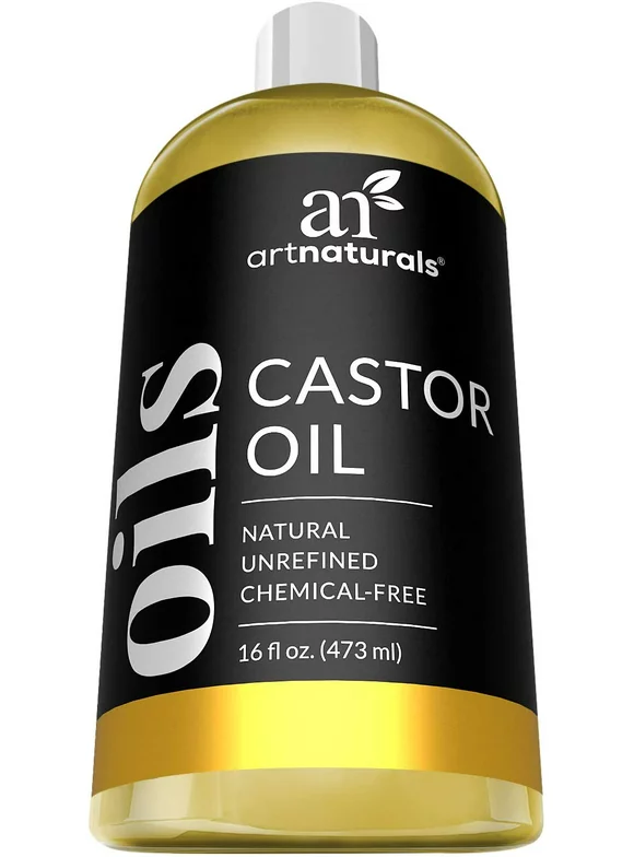 Artnaturals Pure Organic Castor Oil for Dry and Cracked Skin (16 fl oz / 473 mL)