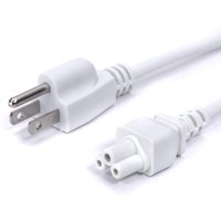 THE CIMPLE CO - 3 Prong AC Power Cord Cable - 3 Ft - White - PC Desktop Laptop Printer LCD HDTV