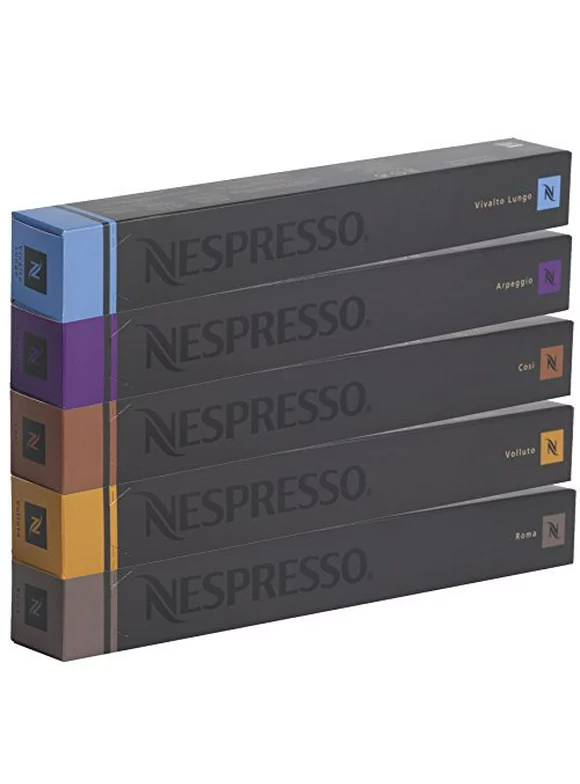 50 Nespresso OriginalLine (10 x VOLLUTO, 10 x ROMA, 10 x COSI, 10 x VIVALTO LUNGO, 10 x ARPEGGIO)