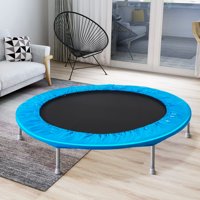45" Kids Outdoor Trampoline, BTMWAY Mini Trampolines with Safety Enclosure, Indoor/Outdoor Exercise Trampoline for Adults Kids, Small Foldable Child Jump Fitness Trampoline Exercise, Blue, R638