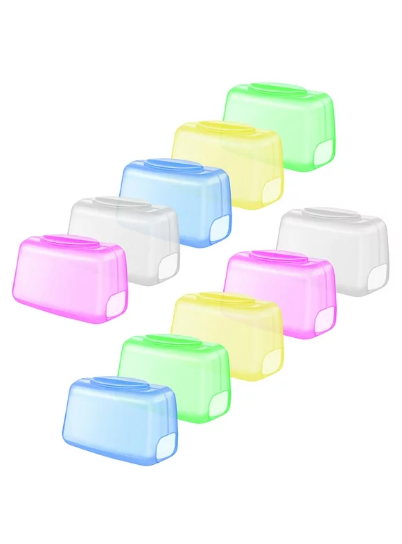 10pcs Plastic Toothbrush Head Covers Travel Toothbrush Caps Dustproof Toothbrush Head Covers (Random Color)