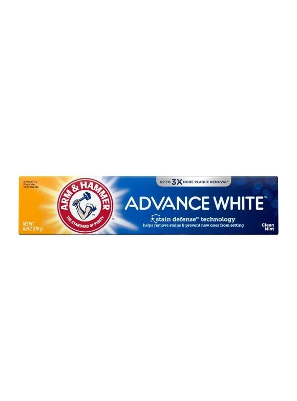 ARM & HAMMER Advanced White Extreme Whitening Toothpaste -Clean Mint - Fluoride Toothpaste
