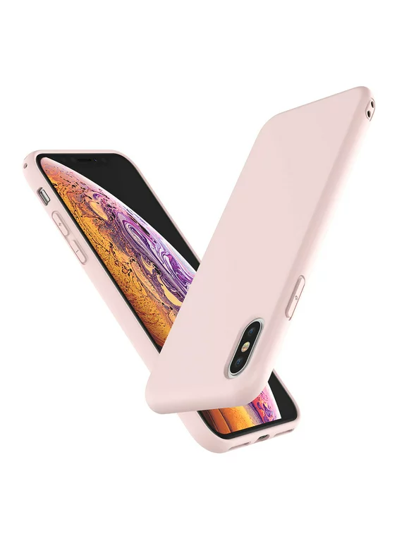 Cell Phone Cases For 6.1" iPhone XR, Njjex Liquid Silicone Gel Rubber Shockproof Case Ultra Thin Fit iPhone XR Case Slim Matte Surface Cover For Apple iPhone XR 2018 -Pink