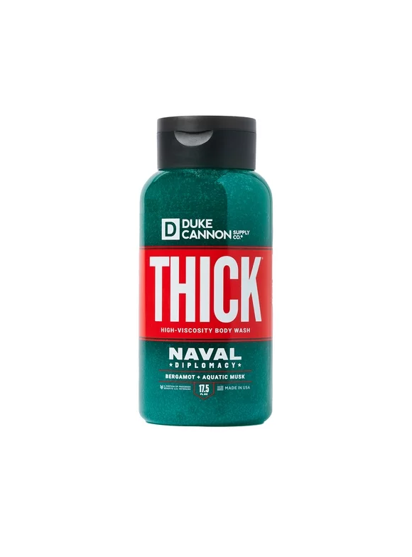 Duke Cannon Thick Body Wash - Naval Diplomacy - Fresh Water & Bergamot Scent, 17.5 oz, 1 Bottle