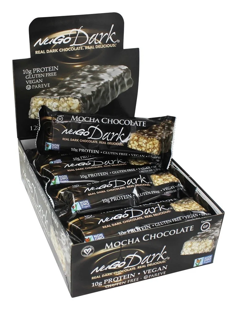 NuGo Dark Mocha Chocolate, 11g Vegan Plant Protein, Gluten Free, 12 Count