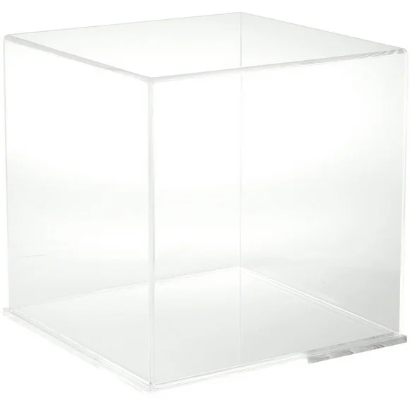 Plymor Clear Acrylic Display Case with Clear Base, 12" x 12" x 12"