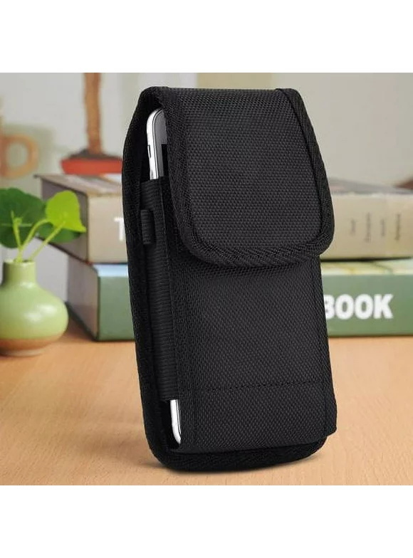 Premium Belt Clip Holster Pouch Leather Case Holder for Cell Phones [Apple iPhone 6, iPhone 6S , iPhone 7 , iPhone 8 , iPhone X , iPhone XS , iPhone 14, 14 Pro, 13, 13 Pro, 12, 12 Pro, Vertical Nylon]