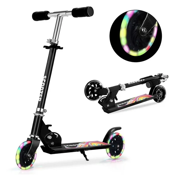 TENBOOM Scooter Toys for Kids Ages 6-12/3-5, Christmas Birthday Gifts for Girls Boys, Easy Folding Kids Scooter with 3 Levels Adjustable Handlebar